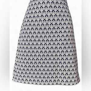 Talbots, size 10, Navy and White abstract pattern